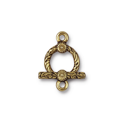 Toggle Clasp, Western 16.25mm, Antiqued Gold Plated, By TierraCast (1 Set)
