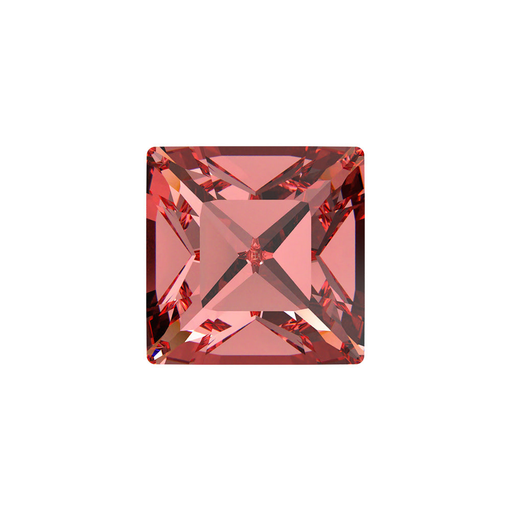 PRESTIGE Crystal, #4428 Square Fancy Stone 2mm, Rose Peach, (1 Piece)