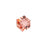 PRESTIGE Crystal, #5601 Faceted Cube Bead 6mm, Rose Peach (1 Piece)