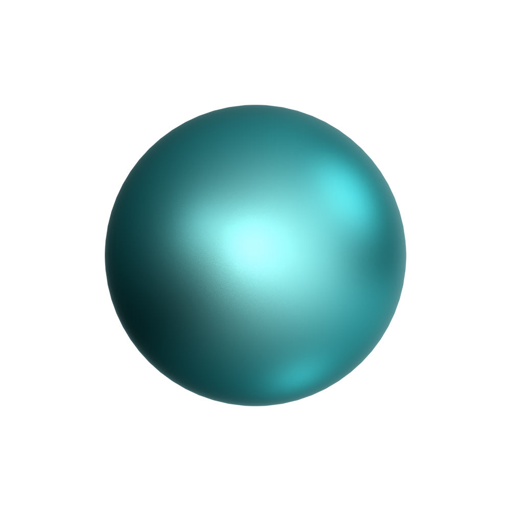 PRESTIGE Crystal, #5810 Round Pearl 4mm, Crystal Iridescent Dark Turquoise, (1 Piece)