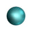 PRESTIGE Crystal, #5818 Round Half-Drilled Pearl Bead 6mm, Crystal Iridescent Dark Turquoise, (1 Piece)
