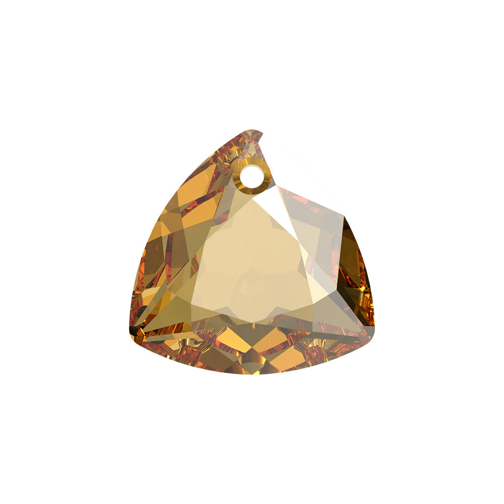 PRESTIGE Crystal, #6434 Trilliant Cut Pendant 14.5mm, Crystal Golden Shadow, (1 Piece)