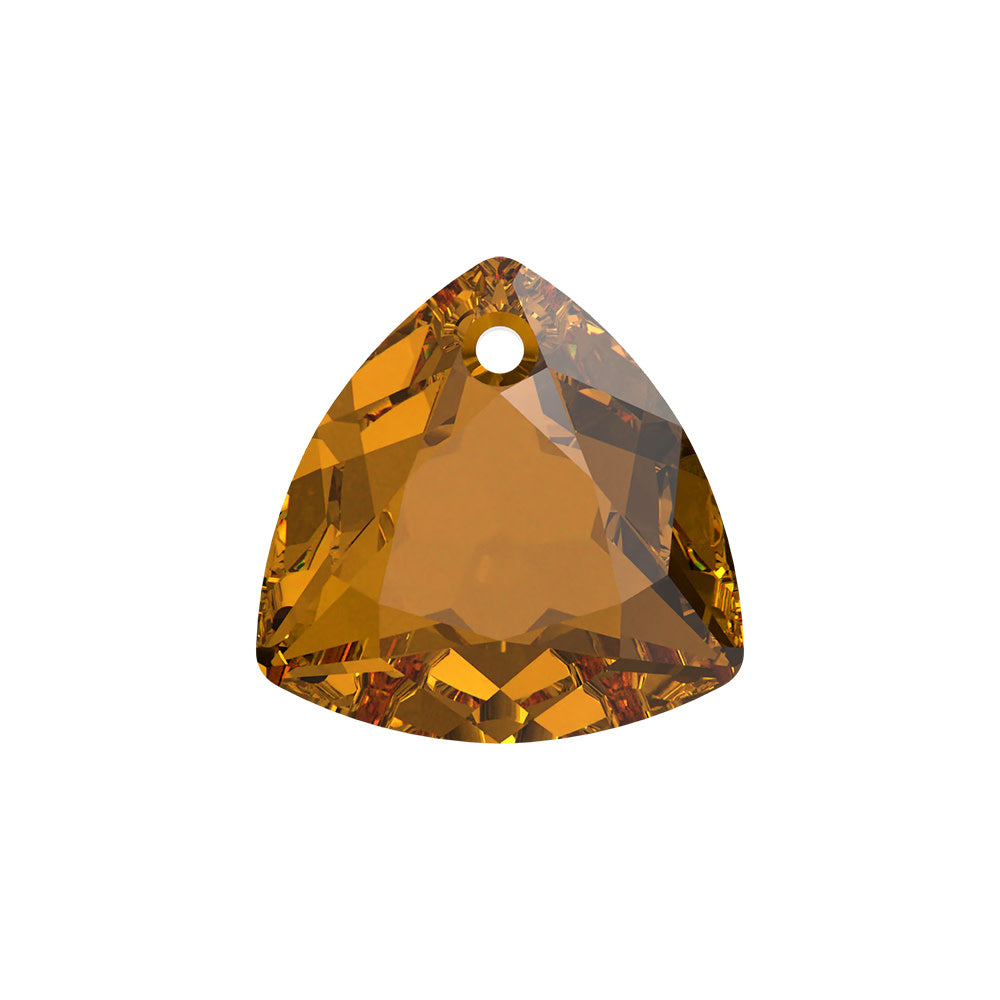 PRESTIGE Crystal, #6434 Trilliant Cut Pendant 14.5mm, Light Amber, (1 Piece)