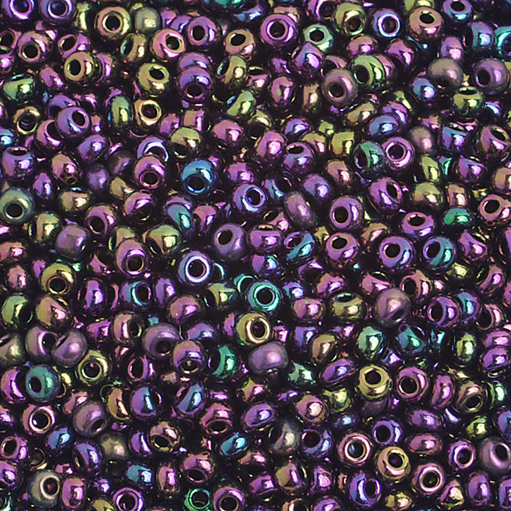 Preciosa Czech Glass, 8/0 Seed Bead, Opaque Iris Purple (1 Tube)