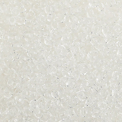 Preciosa Czech Glass, 8/0 Round Seed Bead, Transparent Crystal (1 Tube)