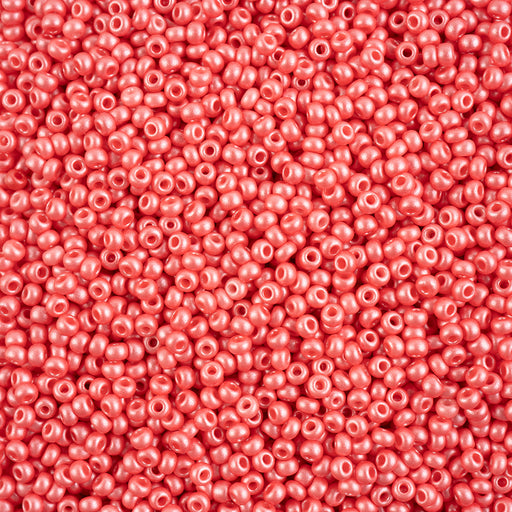 Preciosa Czech Glass, 8/0 Round Seed Bead, PermaLux Dyed Chalk Pink (1 Tube)