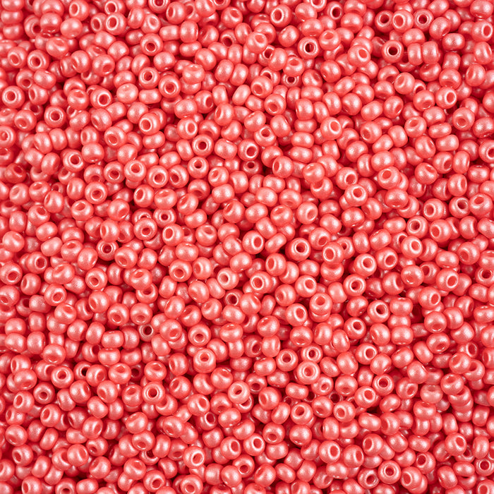 Preciosa Czech Glass, 8/0 Round Seed Bead, PermaLux Dyed Chalk Pink (1 Tube)