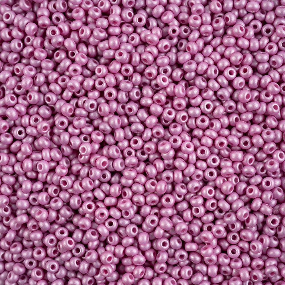 Preciosa Czech Glass, 8/0 Round Seed Bead, PermaLux Dyed Chalk Violet (1 Tube)