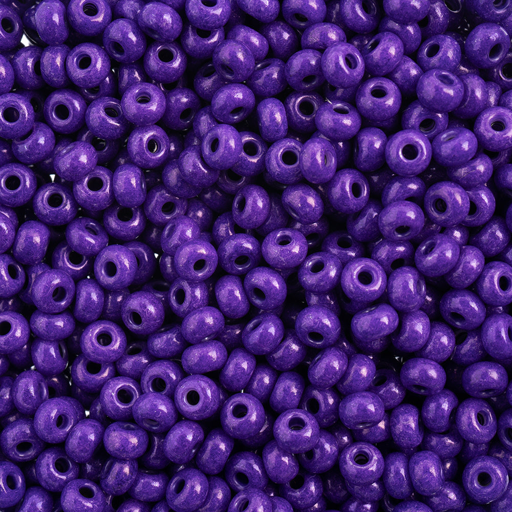 Preciosa Czech Glass, 6 0 Round Pony Seed Bead, Terra Intensive Purple 