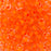 Preciosa Czech Glass, 2/0 Round Pony Seed Bead, Crystal Color Lined Neon Orange (1 Tube)