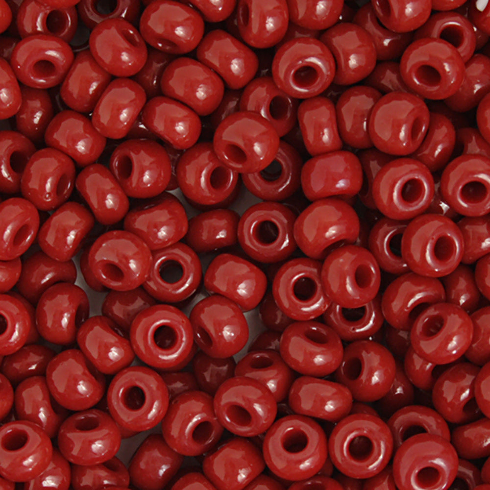 Preciosa Czech Glass, 2/0 Round Pony Seed Bead, Opaque Dark Red (1 Tube) —  Beadaholique