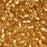 Preciosa Czech Glass, 2/0 Round Pony Seed Bead, Silver Lined Gold (1 Tube)