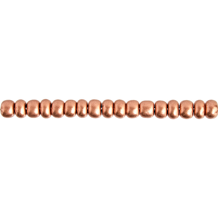 Preciosa Czech Glass, 2/0 Round Pony Seed Bead, Metallic Copper (1 Tube)