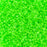 Preciosa Czech Glass, 11/0 Round Seed Bead, Crystal Color Lined Neon Green (1 Tube)