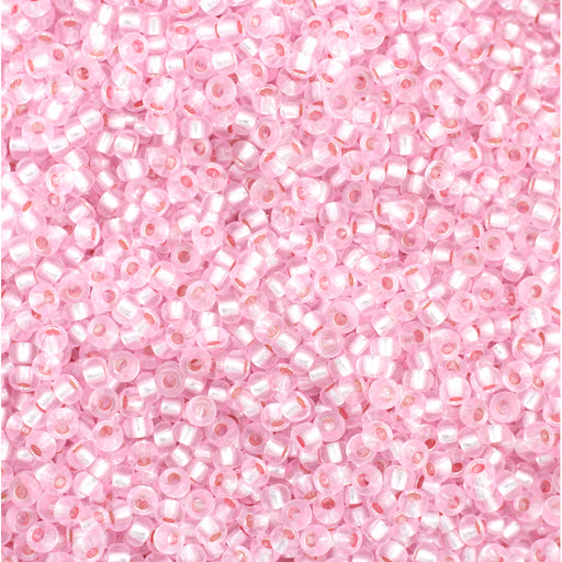 Preciosa Czech Glass, 11/0 Round Seed Bead, Silver Lined Pink Dyed (1 Tube)
