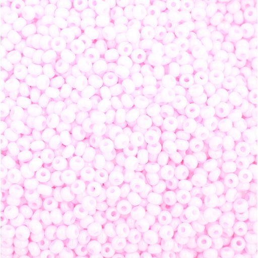 Preciosa Czech Glass, 11/0 Round Seed Bead, Opaque Pink Dyed (1 Tube)