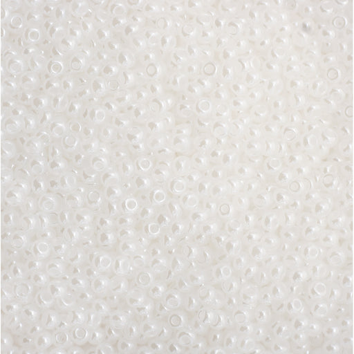 Preciosa Czech Glass, 11/0 Round Seed Bead, Opaque White Dyed Pearl (1 Tube)