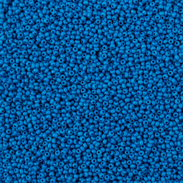 Preciosa Czech Glass, 11/0 Round Seed Bead, Terra Intensive Blue - Matte (1 Tube)