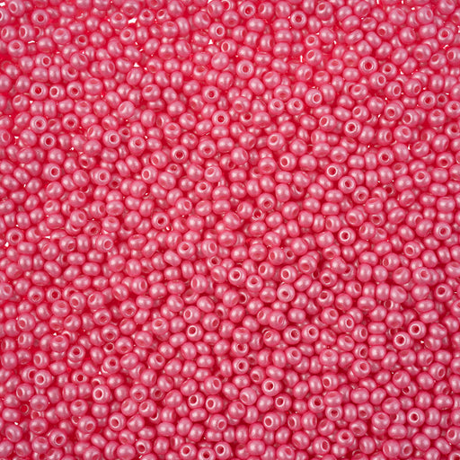 Preciosa Czech Glass, 11/0 Round Seed Bead, PermaLux Dyed Chalk Light Pink (1 Tube)