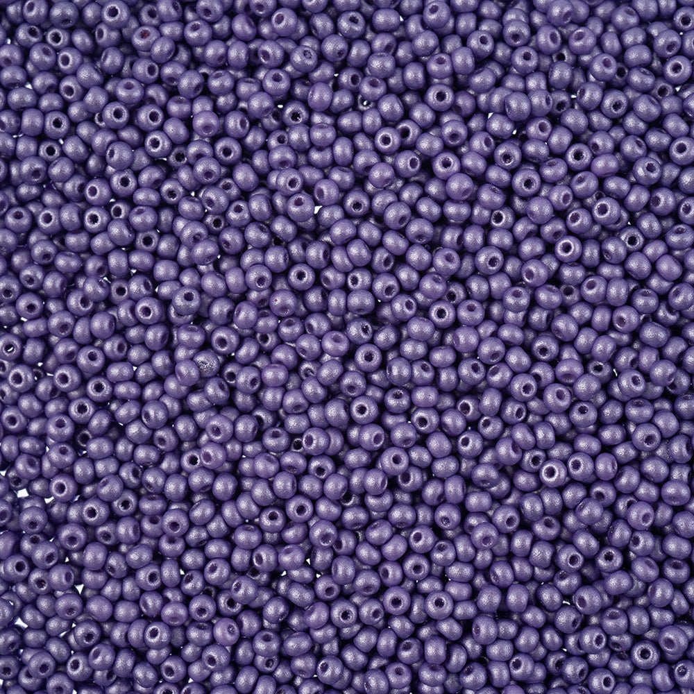 Preciosa Czech Glass, 11/0 Round Seed Bead, PermaLux Dyed Chalk Lavender (1 Tube)