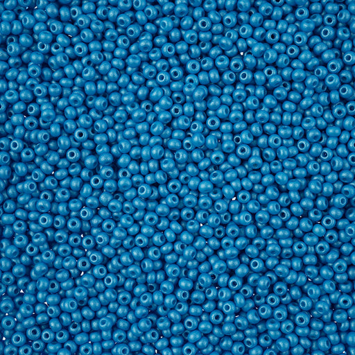 Preciosa Czech Glass, 11/0 Round Seed Bead, PermaLux Dyed Chalk Dark Turquoise (1 Tube)