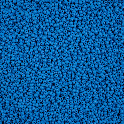 Preciosa Czech Glass, 11/0 Round Seed Bead, PermaLux Dyed Chalk Blue - Matte (1 Tube)