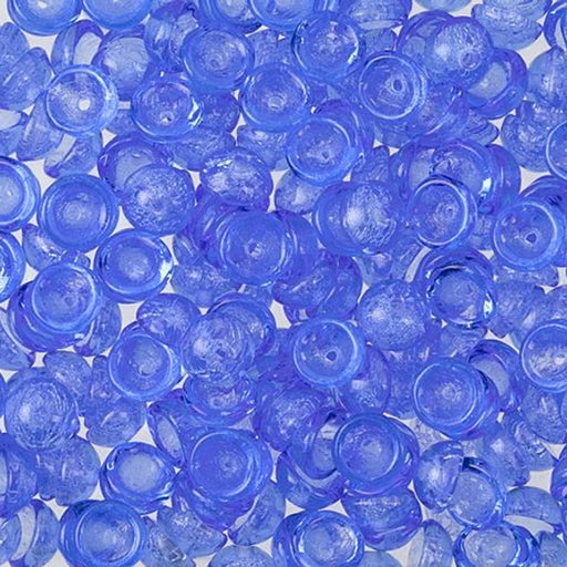 Czech Glass, Domed Teacup Beads 4x2mm, Sapphire (2.5" Tube)