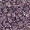 Czech Glass, Domed Teacup Beads 4x2mm, Luster Iris - Milky Amethyst (2.5