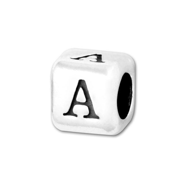 Alphabet Bead, Rounded Cube Letter I 4.5mm, Sterling Silver (1 Piece) —  Beadaholique