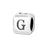 Alphabet Bead, Rounded Cube Letter "G" 4.5mm, Sterling Silver (1 Piece)