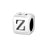 Alphabet Bead, Rounded Cube Letter "Z" 4.5mm, Sterling Silver (1 Piece)