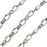Antiqued Silver Plated Figaro Chain, 5mm, by the Foot