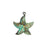 Charm, Starfish with Patina Finish 24x18mm, Natural Brass (1 Piece)
