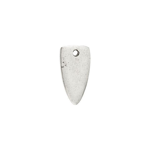 Flat Tag Pendant, Mini Arrowhead 17.6x9.5mm, Antiqued Silver, by Nunn Design (1 Piece)