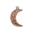 Charm, Hammered Crescent Moon 29x19mm, Antiqued Copper, by Nunn Design (1 Piece)