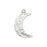 Charm, Hammered Crescent Moon 29x19mm, Antiqued Silver, by Nunn Design (1 Piece)