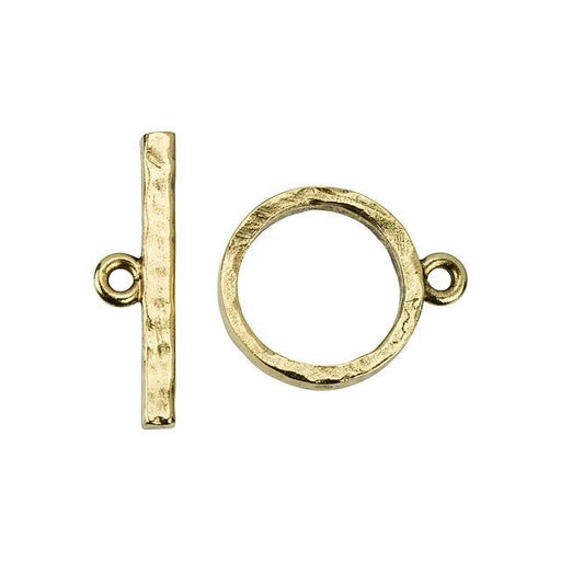Toggle Clasp, Contemporary 19mm, Antiqued Gold, by Nunn Design (1 Set)