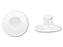 Earring Backs, Bullet Clutch with Pad 11x6mm, Clear (5 Pairs)