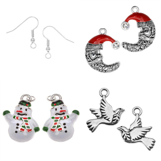 Set of 3 Pairs of Holiday Earrings - A Take & Make Collection