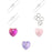 Set of 3 Delicate Sterling Silver Heart Necklaces - A Take & Make Collection