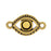 TierraCast Pewter Glue-In Link, Evil Eye 21mmx12mm, 1 Piece, Antiqued Gold Plated