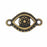 TierraCast Pewter Link, Evil Eye with Austrian Crystal 21mmx12mm, 1 Piece, Brass Oxide
