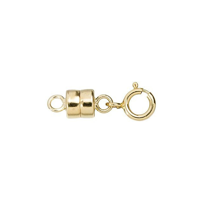 Magnetic Clasp, Converter with 5mm Spring Ring, 14k Gold-Filled (1 Set)