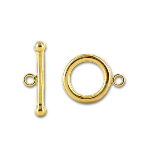 Toggle Clasp, Classic Round 12mm, 14k Gold-Filled (1 Set)