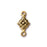Pendant Link, Reina 20x10mm, Antiqued Gold Plated, by TierraCast (1 Piece)