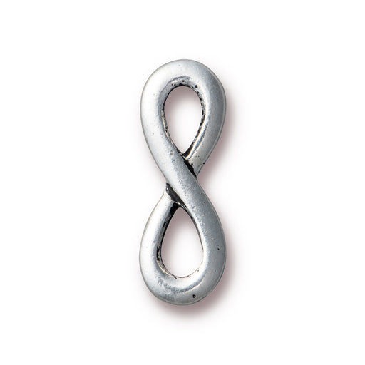 Link, Infinity Symbol 6.5x18mm, Antiqued Silver Plated, by TierraCast (1 Piece)