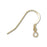 Earring Findings, Flat Ear Wire with Bead and Coil 24.5mm, 14k Gold-Filled (1 Pair)