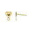 Earring Posts, 5mm Heart with Ring, 14k Gold-Filled (1 Pair)