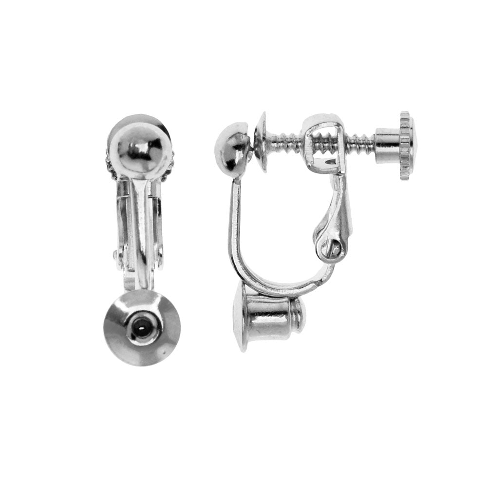EXCEART 4 Sets Ear Clip Adapter Earring Making Supplies Back Clip Earring  Connector Screw Earring Clips Tray Decor Convert Pierced Earrings to Clip  on