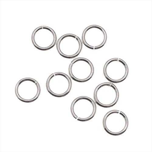 Silver Filled Open Jump Rings 6mm 18 Gauge (10 Pieces)
